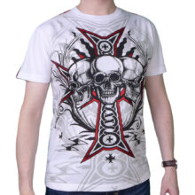 Pánské tričko Rebel Spirit rebelské bratrstvo SSK141712-WHT