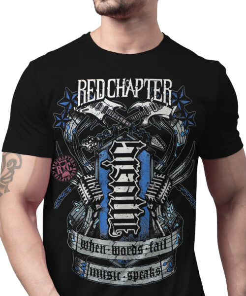 Pánské tričko Red Chapter Breathe / Music COR1182-BLK