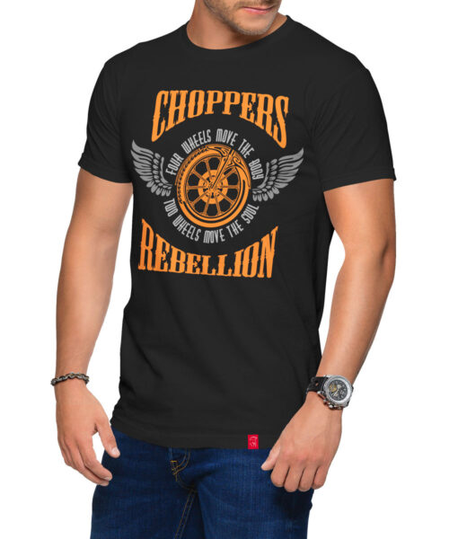 Motorkářské tričko Choppers Rebellion: Jedině ikonický chopper