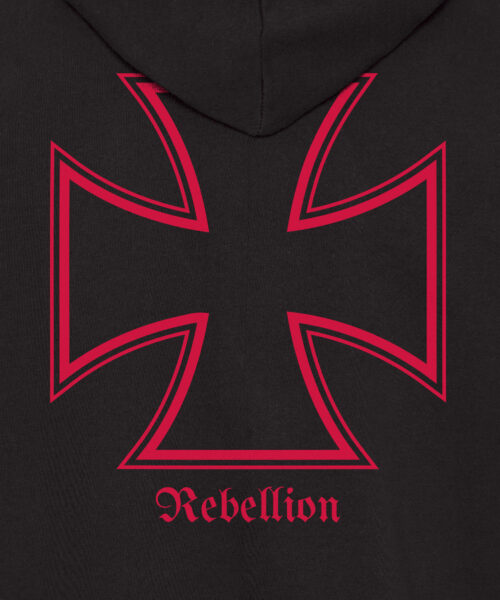 Pánská mikina Elitní Rebel Iron Cross RED Elitní Rebel