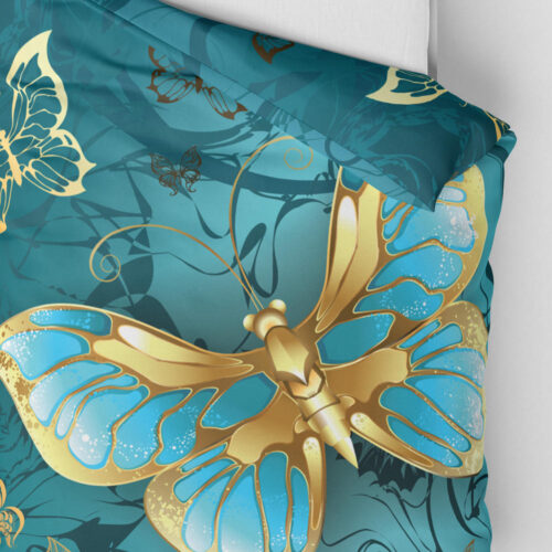 Povlečení přikrývka Turquoise-Butterfly | Kolekce Luxus | ElitniRebel.cz