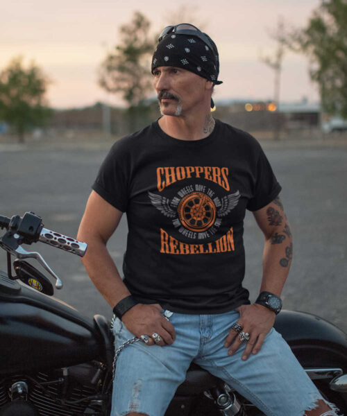 Motorkářské tričko Choppers Rebellion: Jedině ikonický chopper